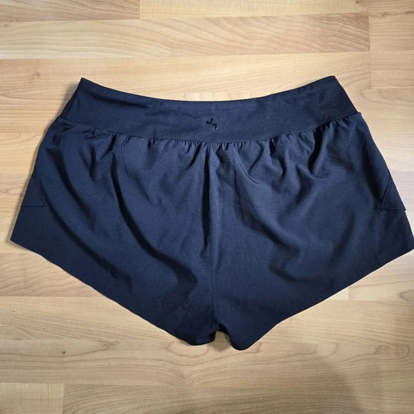 JoyLab High Waisted Laser Cut Shorts Black Size XL Running Athletic Tennis‎ - Picture 5 of 9